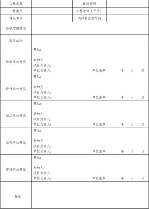 2019年建设工程消防自验意见表word文档在线阅读与下载免费文档