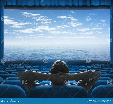 Cinema Screen With Red Curtains And Seats Royalty-Free Stock Image ...