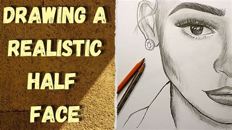 Easy Way To Draw A Realistic Half Face Step By Step Drawing Abc Art Youtube