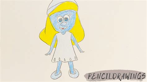 How To Draw Smurfette The Smurfs Easy Drawings Youtube