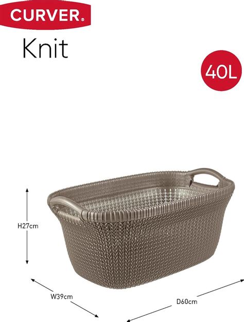 Curver Knit Wasmand Met Deksel L Wasmand L Harvest Brown Bol