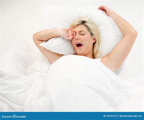 Girl Yawning In Bed After Sleeping Stock Images Image 10165174