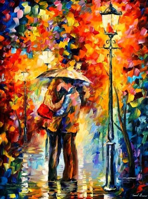 Leonid Afremov deviantart pinturas românticas impressionistas cores