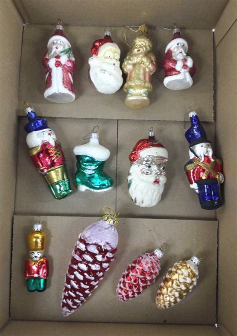 Lot Vintage Glass Ornaments