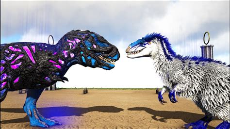 CORRUPTED CELESTIAL REX AND CELESTIAL YUTYRANNUS VS CREATURES ARK