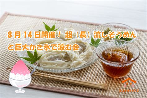 8月14日開催 超（長）流しそうめんと巨大かき氷で涼む会 ココログ