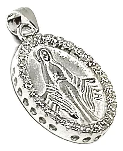 Colgante Medalla Virgen De Los Rayos Circ N Plata Fina Cuotas Sin