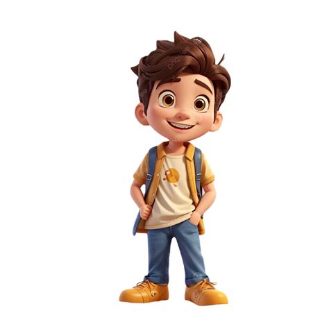 3d Render Of A Little Boy With Backpack On White Background 3d Render Of A Little Boy With