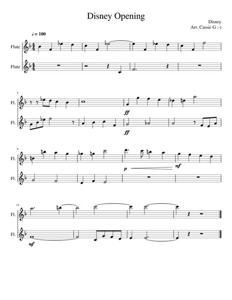 Disney Intro Piano Sheet Music Pdf : Sheet Music Made By Iiraetauri For ...