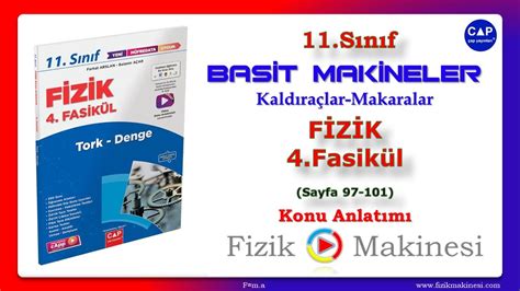 Tork Denge Basit Makineler 11 Sınıf Çap Fizik 4 Fasikül Sayfa 97 101