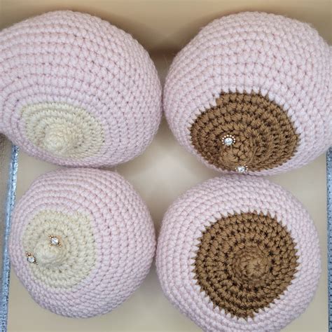 Custom Crochet Boob Made To Order Stress Ball Skin Tone Etsy