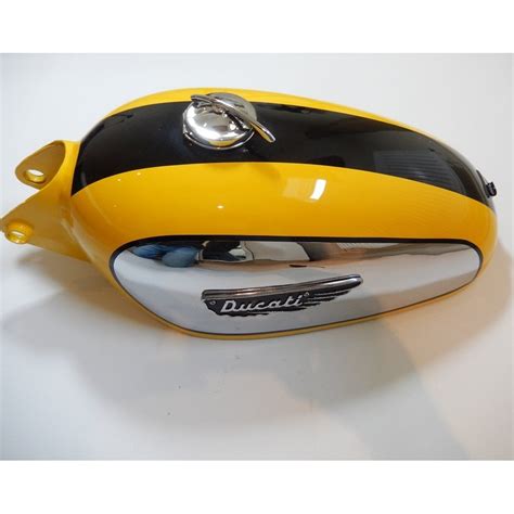 Classic Ducati Scrambler Tank Finished In Yellow Black Including