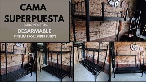 Cama Cucheta Superpuesta Hierro Madera Desarmable Super Reforzada Ideal