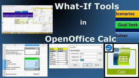 What If Analysis Tools In Openoffice Calc Scenarios Goal Seek Solver In Openoffice Calchow