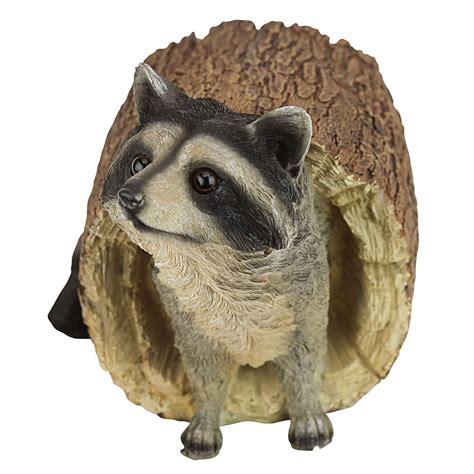 Raccoon Garden Statue Bandit The Raccoon Raccoon Statue Etsy