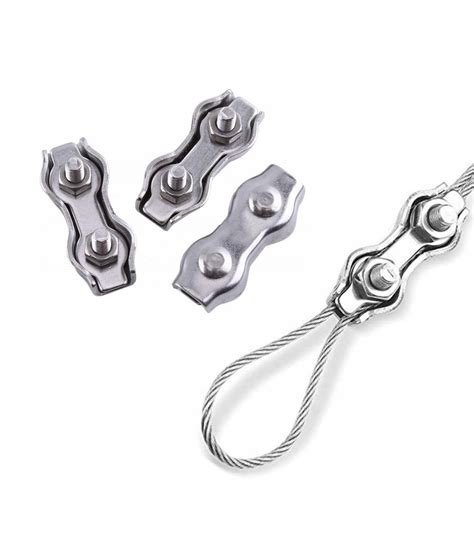 Stainless Steel 304 Wire Rope Double Grip Cable Clamp