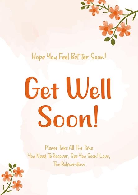 Free Printable Editable Get Well Soon Card Templates 46 OFF