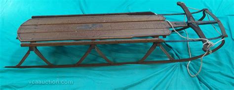 Early Wood And Cast Iron Flexible Flyer Snow Sled