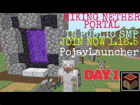 Minecraft Public Smp Day 1 With Subscribers In Pojavlauncher Join Now