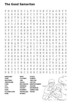 The Good Samaritan Cloze Activity And Word Search By Steven S Social