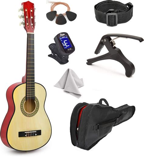 Guitarra De Madera De Pulgadas Con Estuche Y Accesorios Para Ni Os