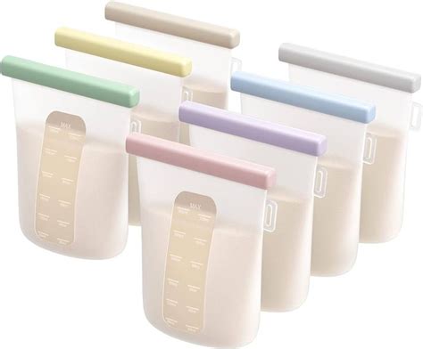 Nuliie Pcs Reusable Silicone Breastmilk Storage Bags Oz Ml