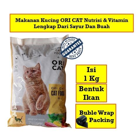 Jual Makanan Kucing ORI CAT 1 Kg Kemasan Repack Kibble BENTUK IKAN