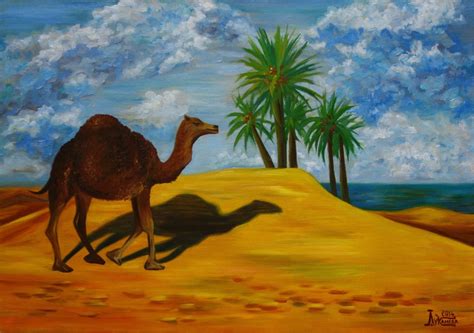 Desert Oasis Painting At Paintingvalley Explore Collection Of