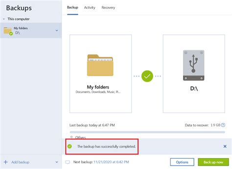 Perform File Backup And Restore To External Drive Using Acronis True