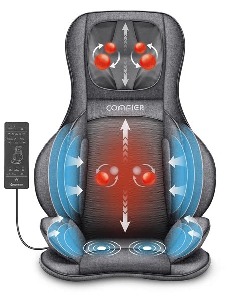 Comfier Neck Back Massager With Heat Electric Kneading Massage Chair Pad Air Compression Seat