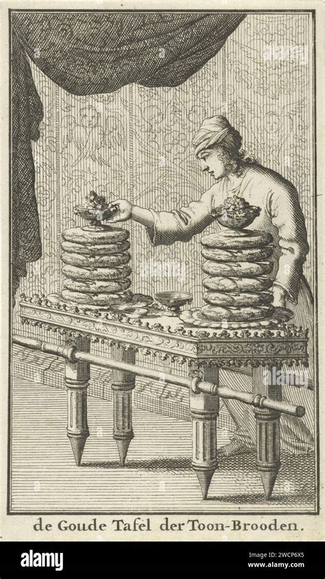 Table Of The Show Breads Jan Luyken 1683 Print Amsterdam Paper