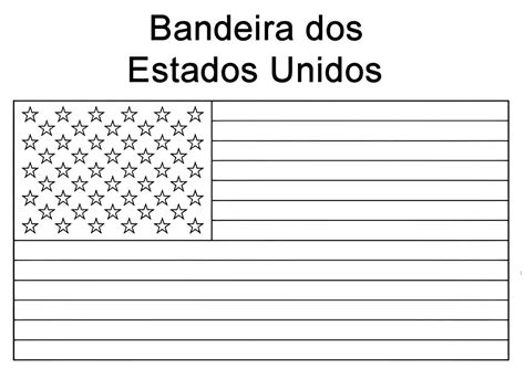 Desenhos De Bandeira Dos Estados Unidos 3 Para Colorir E Imprimir