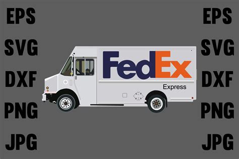 FedEx Delivery Truck Clip Art