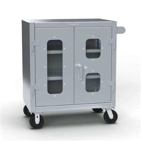 Stainless Steel Mobile Medical Storage Cabinet 12 Gauge Steel With