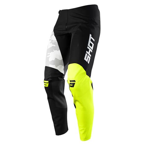 Shot Pantaloni Mx Contact Camo Giallo Fluo Maciag Offroad