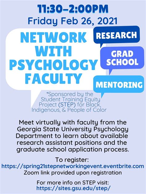 Networking Event Gsu Psychology Student Training Equity Project Step