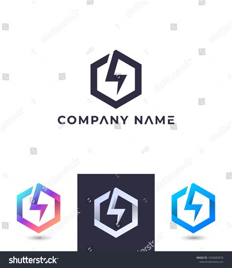 Abstract Bolt Logo Designvector Lightning Storm Stock Vector Royalty