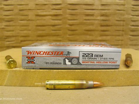 500 Round Case 223 Rem 55 Grain Hollow Point Winchester Super X Ammo W223hp55