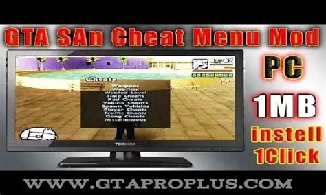 GTA San Andreas Cheat Menu Mod For Pc - GTA Pro - Medium