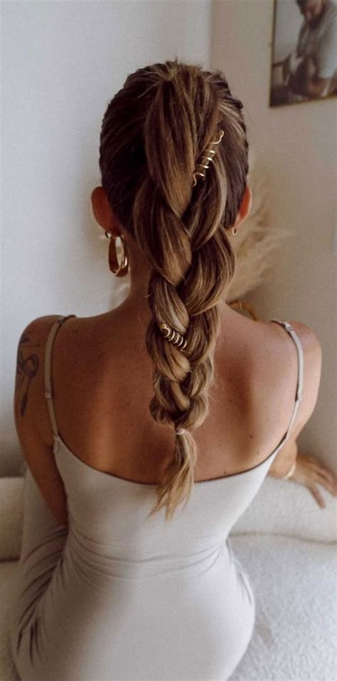 Braided Hairstyles To Try Right Now Ponytail Braid With Twist