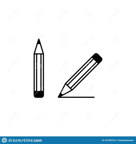 Icono Simple Del Lápiz Escritura Del Lápiz Con El Icono Del Vector Del