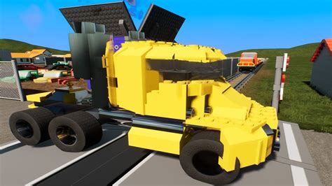 Massive Lego Train Wrecks 35 Brick Rigs Gameplay Lego Toy
