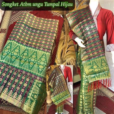 Jual Set Songket Atbm Salur Songket Tenun Mesin Palembang Shopee