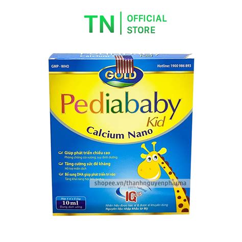 Pediababy Calcium Nano Bổ Sung Canxi D3 Phát Triển Chiều Cao Cho Bé