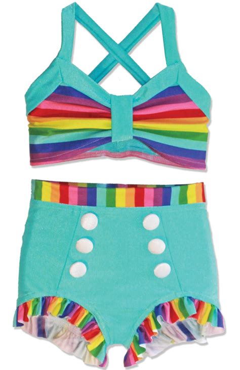 Jojo Bikini In Retro Rainbow Collection Size T Etsy