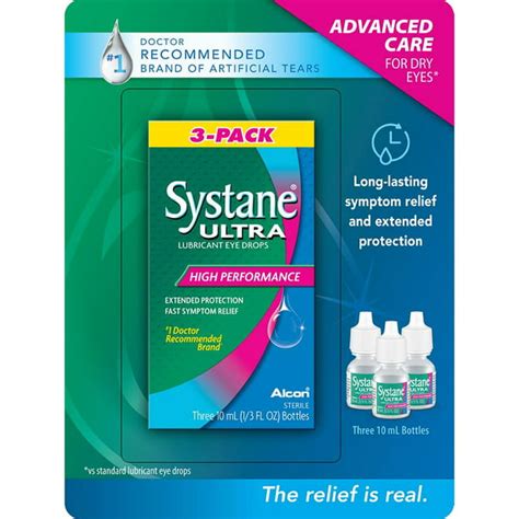 Systane Ultra Lubrication Eye Drops 3 Pk 10ml