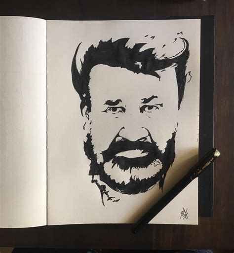 Mohanlal Pencil Drawingeasy Face Drawingwith Asla 46 Off