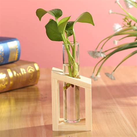 Glas Und Holz Pflanzer Vase Terrarium Tabelle Desktop Hydrokultur