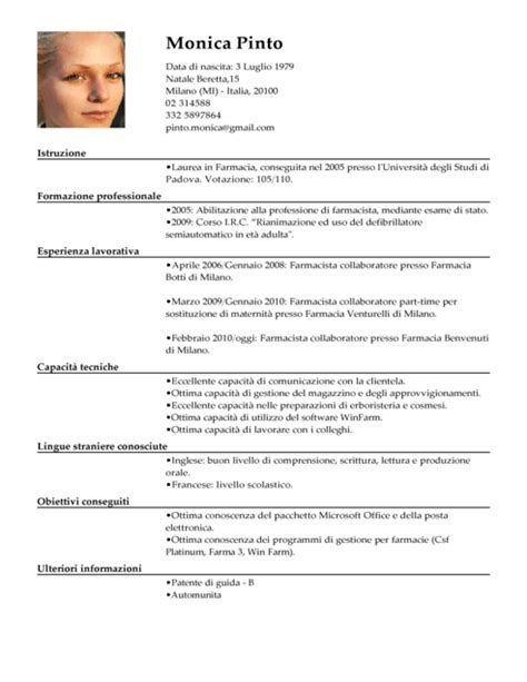 Curriculum Vitae Da Chimico Il Cv Da Tecnico Di Laboratorio