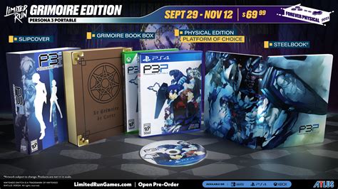 Persona 3 Portable and Persona 4 Golden limited run physical editions ...